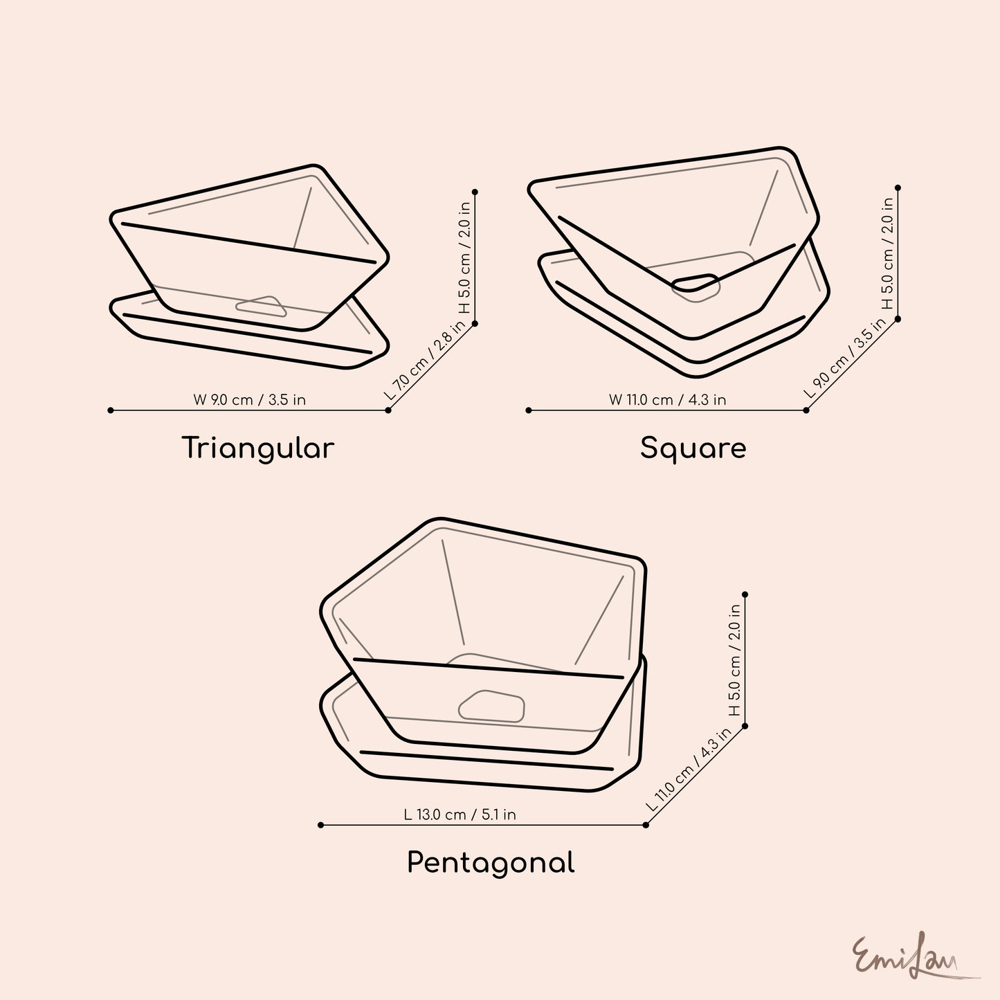 Kuro • Geometric Planters