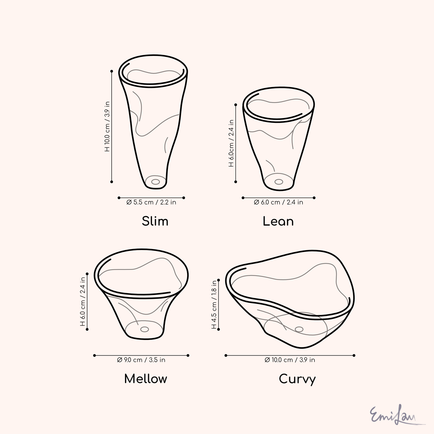 Noa • Curvy Clay Planters