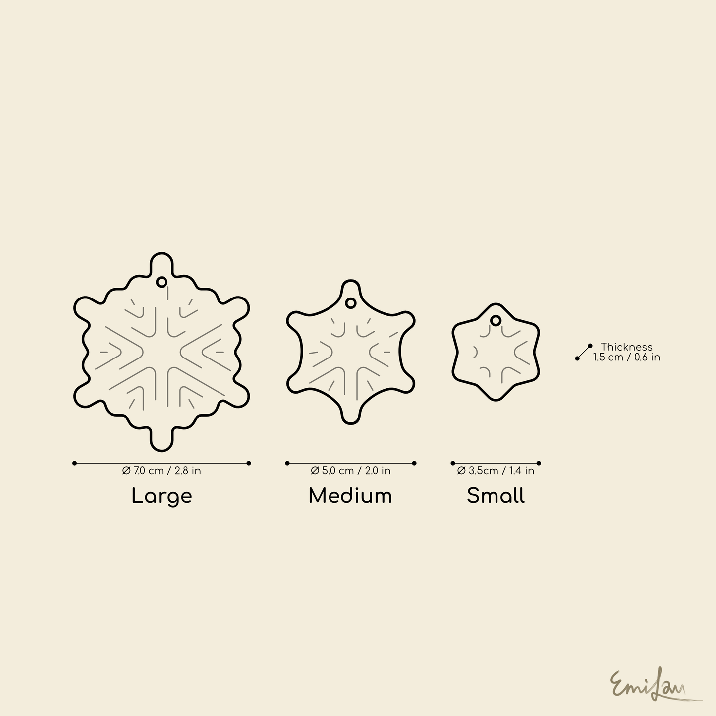 Yuki • Snowflake Ornaments